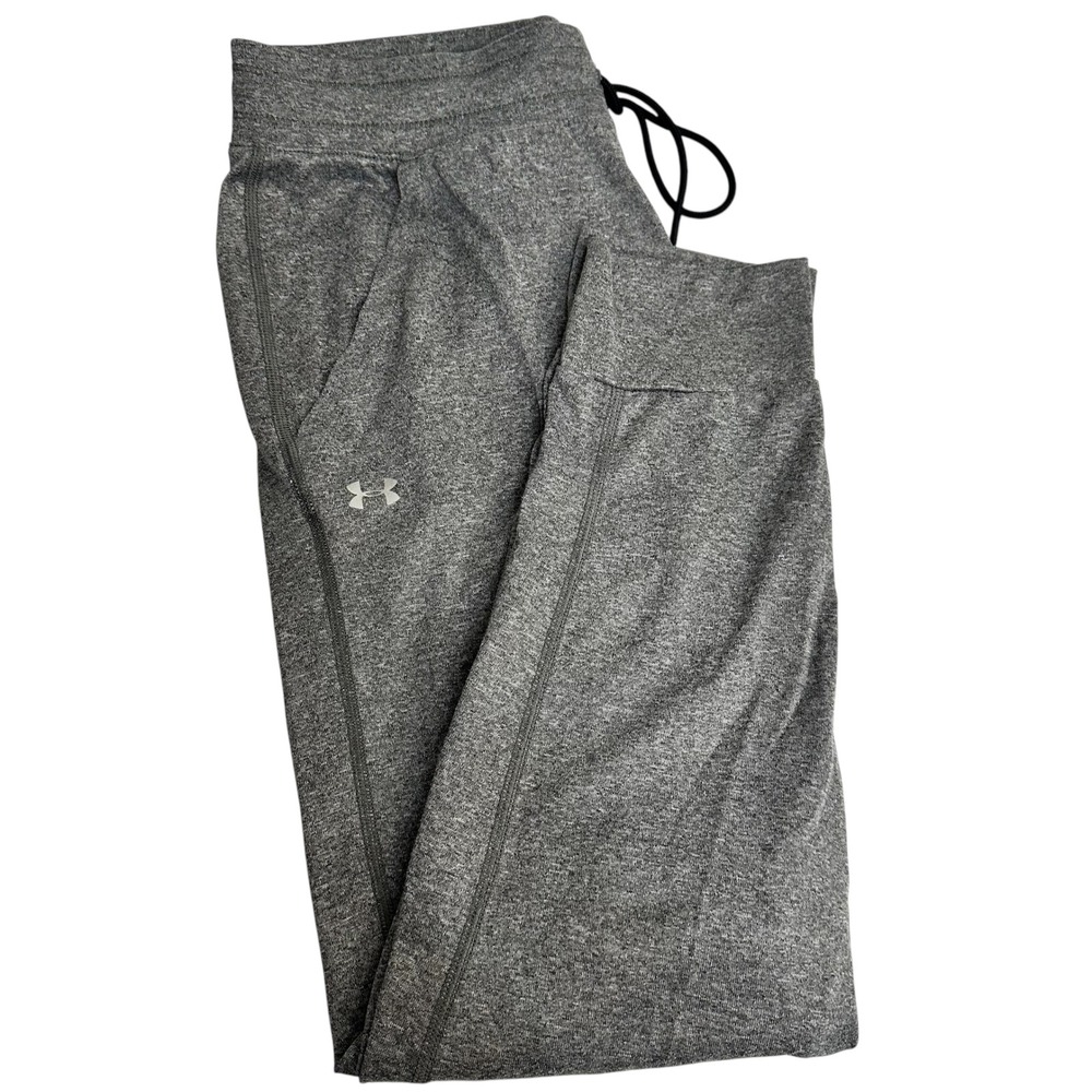 Under Armour Womens S‎ Gray HeatGear Loose Fit Jogger Pants Drawstring Pockets